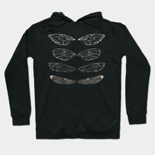 Insect Wings Silver - Butterfly, Moth, Cicada, and Dragonfly Hoodie